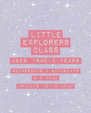 LITTLE EXPLORERS CLASS (ages 18 mo-3 years)